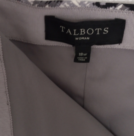 Talbots Woman Paintbrush Zip-Front Pencil Skirt Size 18W - Picture 5 of 10